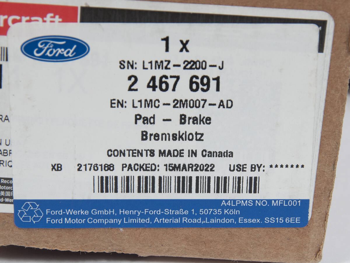 KLOCKI HAMULCOWE TYŁ FORD EXPLORER 20- ST USA _ 2587321_ L1MC-2M007-AE