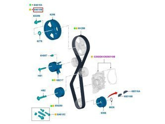 ROZRZĄD Z POMPĄ WODY 2.0 TDCI KUGA 12- FOCUS 11- _ 1855735 _ 9M5Q-8B596-AAK