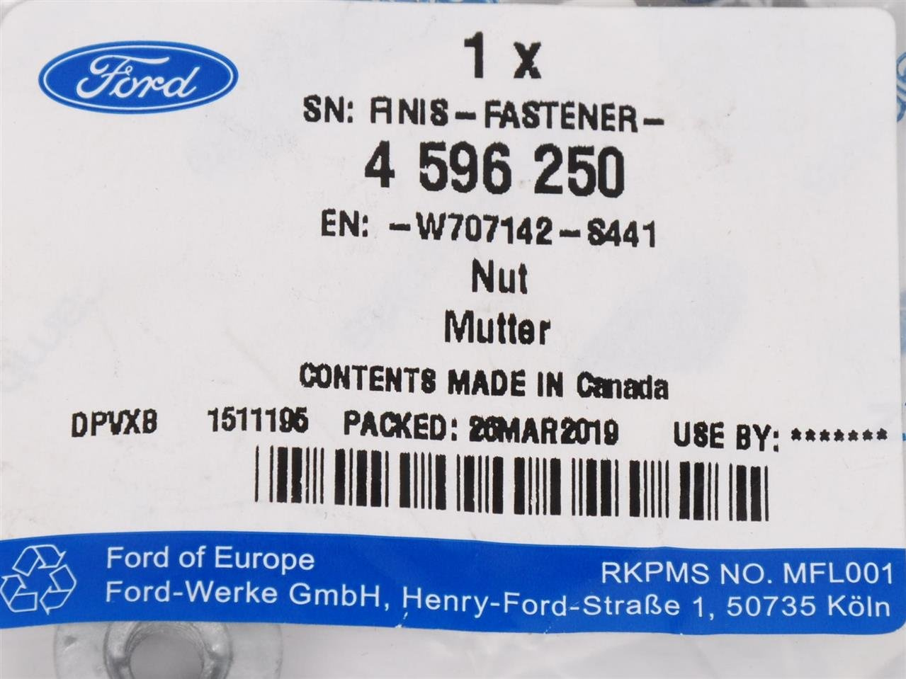 NAKRETKA M6 CZUJNIKA UDERZENIOWEGO MUSTANG 15- 17- _ 4596250 _ W707142-S441 _ W707142-S441