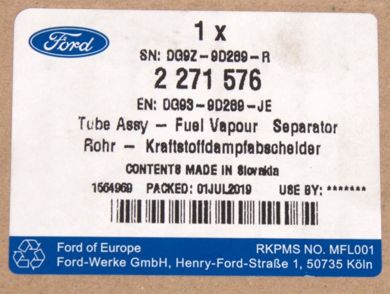 PRZEWÓD PODCIŚNIENIA MONDEO MK5 S-MAX 15- 2,0 EB _ 2595570 _ DG93-9D289-JG