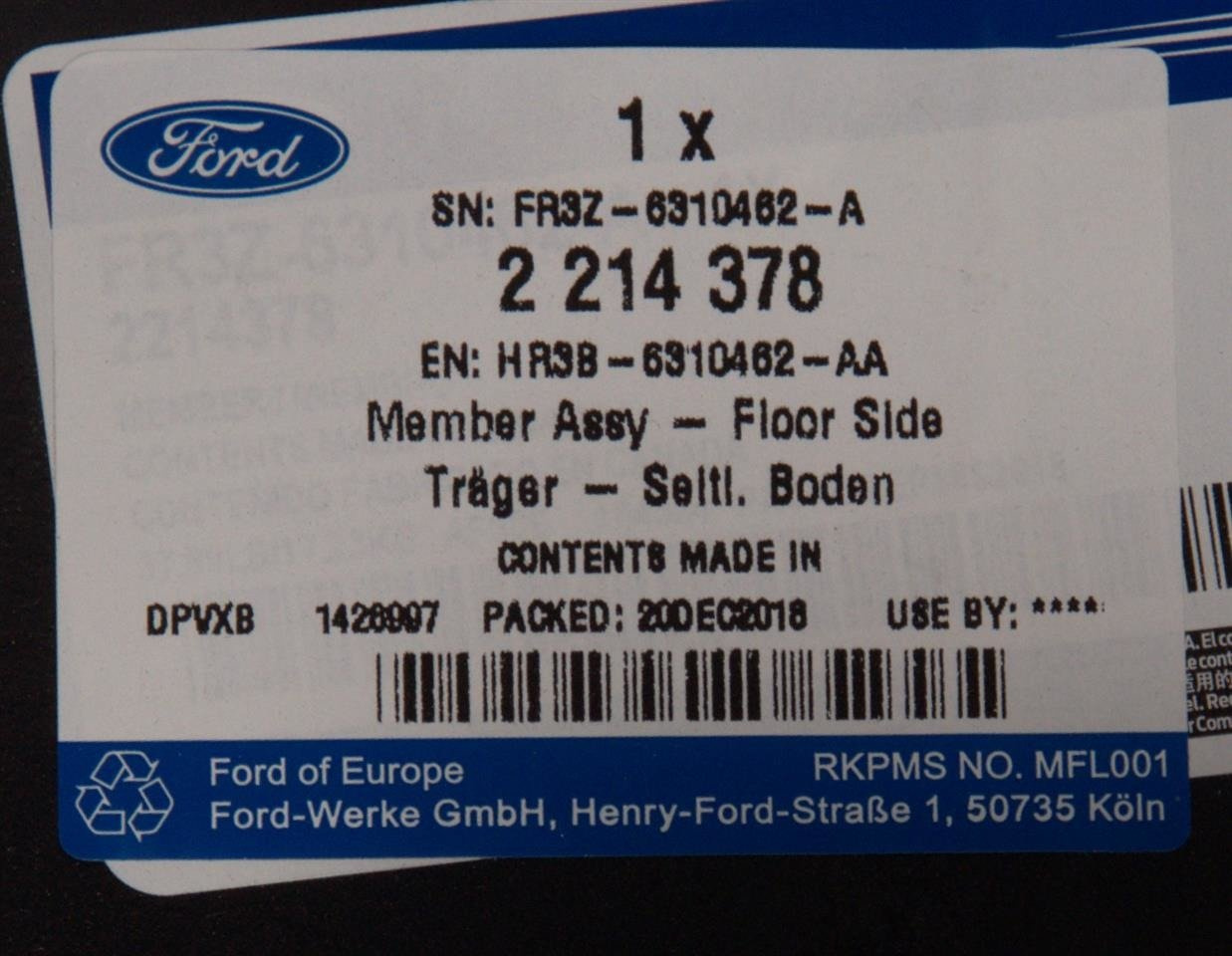 PODŁUŻNICA PRZEDNIA PRAWA MUSTANG 2015-17, 2017- _ 2688109 _ PR3B-C10462-AE _ PR3Z-6310462-A