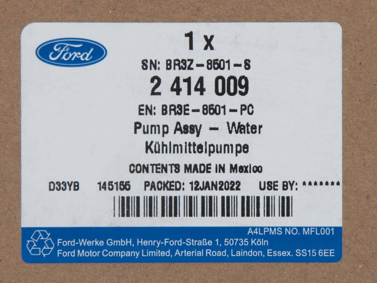POMPA WODY 5,0 MUSTANG 15- 17- _ 2414009 _ BR3E-8501-PC _ BR3Z-8501-PBR3Z-8501-R