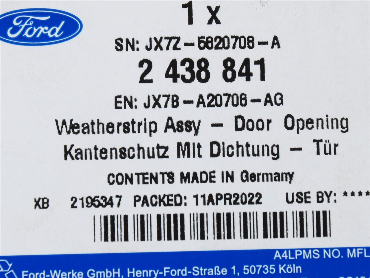 USZCZELKA WNĘKI DRZWI PRZÓD R/L FOCUS 18- _ 2438841 _ JX7B-A20708-AG