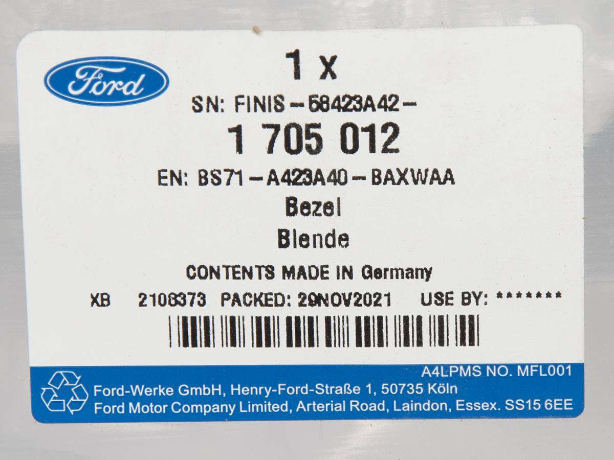BLENDA KLAPY TYLNEJ MONDEO 10-14 / SEDAN _ 1705012 _ BS71-A423A40-BAXWAA _ GTU_07