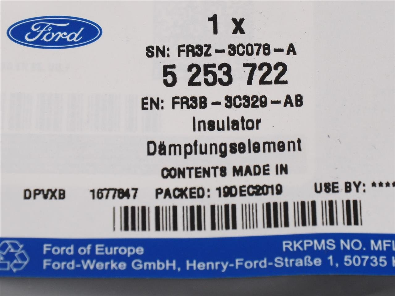 OSŁONA KIELICHA LEWEGO MUSTANG 2015-17, 17- _ 5253722 _ FR3B-3C329-AB _ FR3Z-3C078-A _ GTU_07