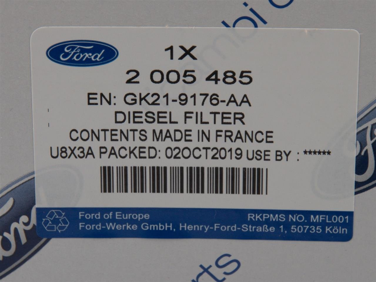 FILTR PALIWA FORD TRANSIT 2.0 ECOBLUE 14-/19- CUSTOM _ 2775738 _ 2005485