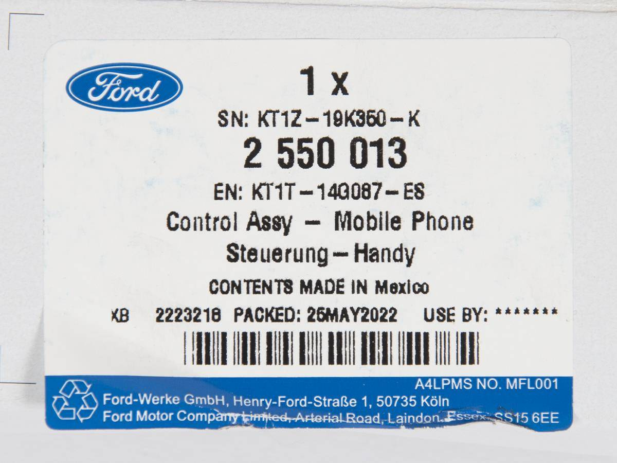 MODUŁ TELEFONU FORD ECOSPORT 17- OE _ 2550013 _ KT1T-14G087-ES
