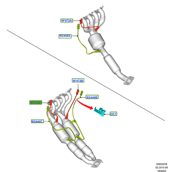 SONDA LAMBDA FOCUS 11- 14- C-MAX 10- 15- _ 1327547 _ 3M51-9F472-CB