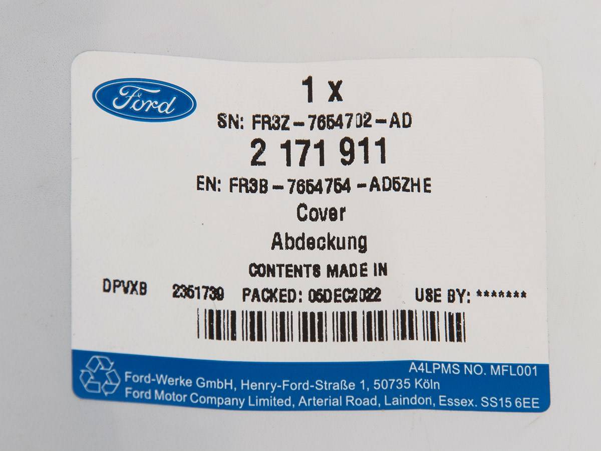 POKRYWA PRAWA SZKIELETU DACHU MUSTANG CABRIO - 15- _ 2171911 _ FR3B-7654754-AD5ZHE _ FR3Z-7654702-AD