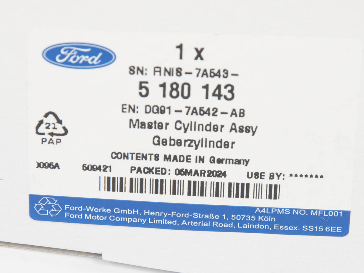 POMPKA SPRZĘGŁA EDGE 15- 18- S-MAX/GALAXY 15- 18- _ 5180143 _ DG91-7A542-AB _ DG9Z-7A543-A