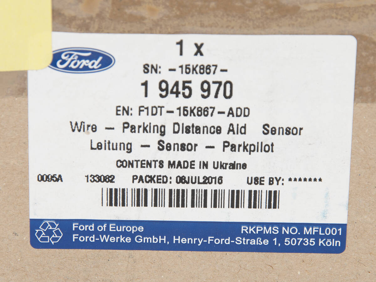 WIĄZKA CZUJNKÓW PARKOWANIA PRZÓD C-MAX 15-17 _ 1945970 _ F1DT-15K867-ADD