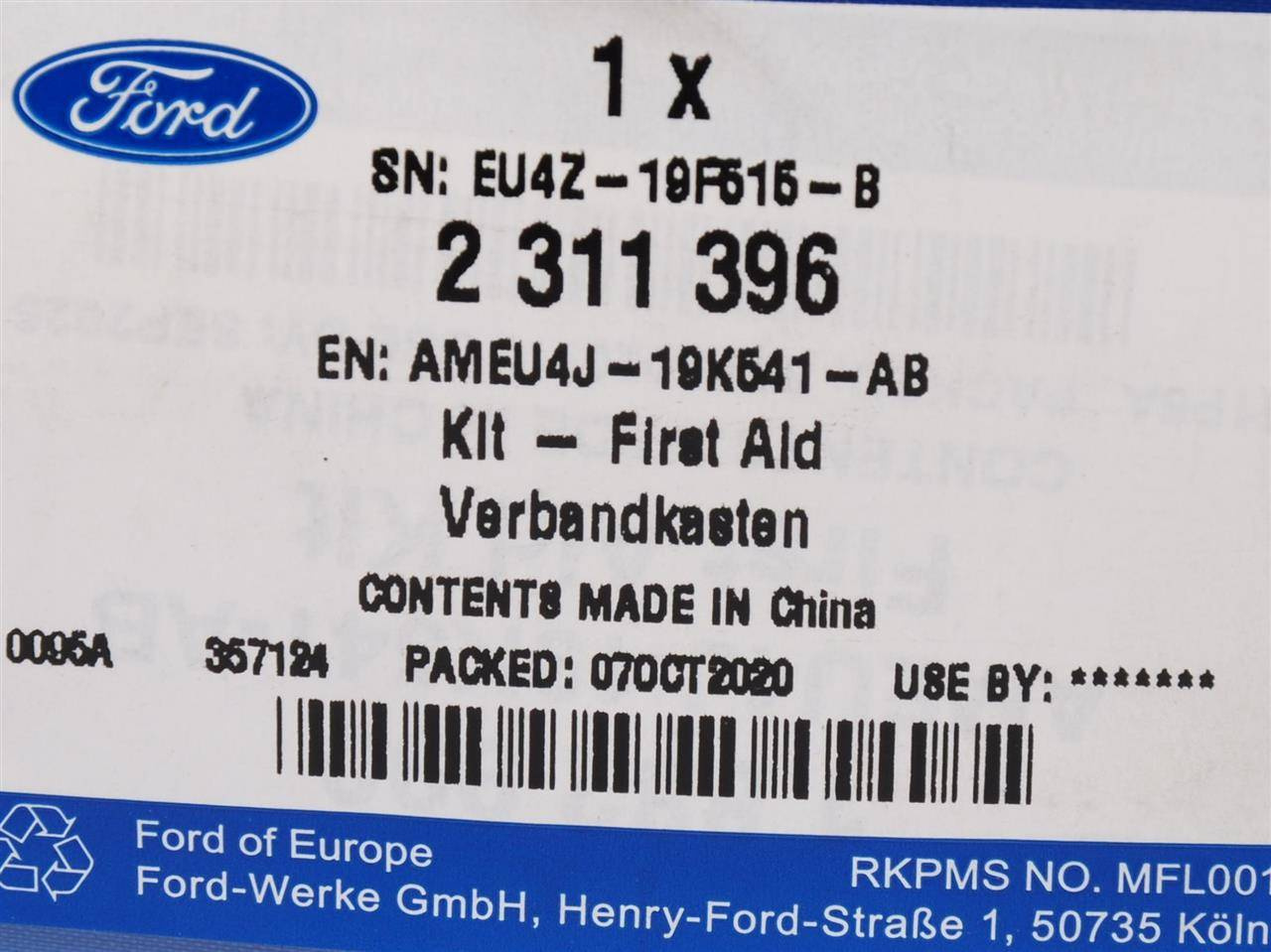 APTECZKA SAMOCHODOWA FORD WIELE MODELI _ 2311396 _ AMEU4J-19K541-AB _ GTU_07