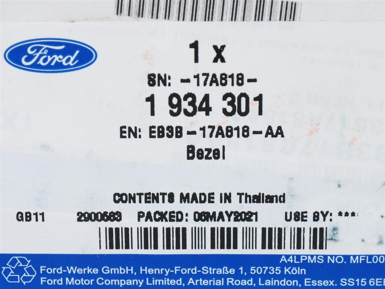 ZAŚLEPKA WLOT LEWY ZDERZAKA TYŁ RANGER 15- 19- _ 1934301 _ EB3B-17A818-AA