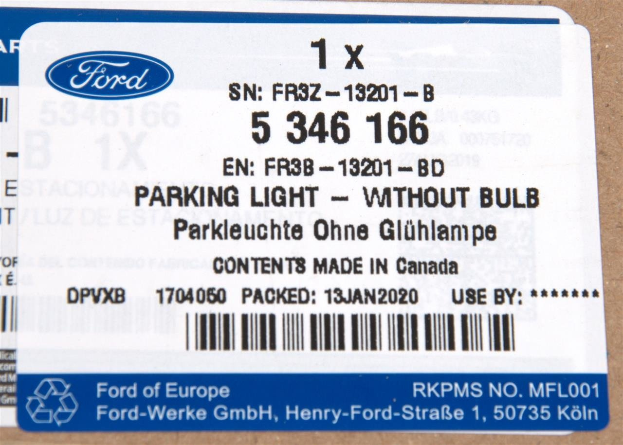 KIERUNKOWSKAZ I POSTOJÓWKA LEWY PRZÓD MUSTANG 15- _ 5346166 _ FR3B-13201-BD _ FR3Z-13201-B