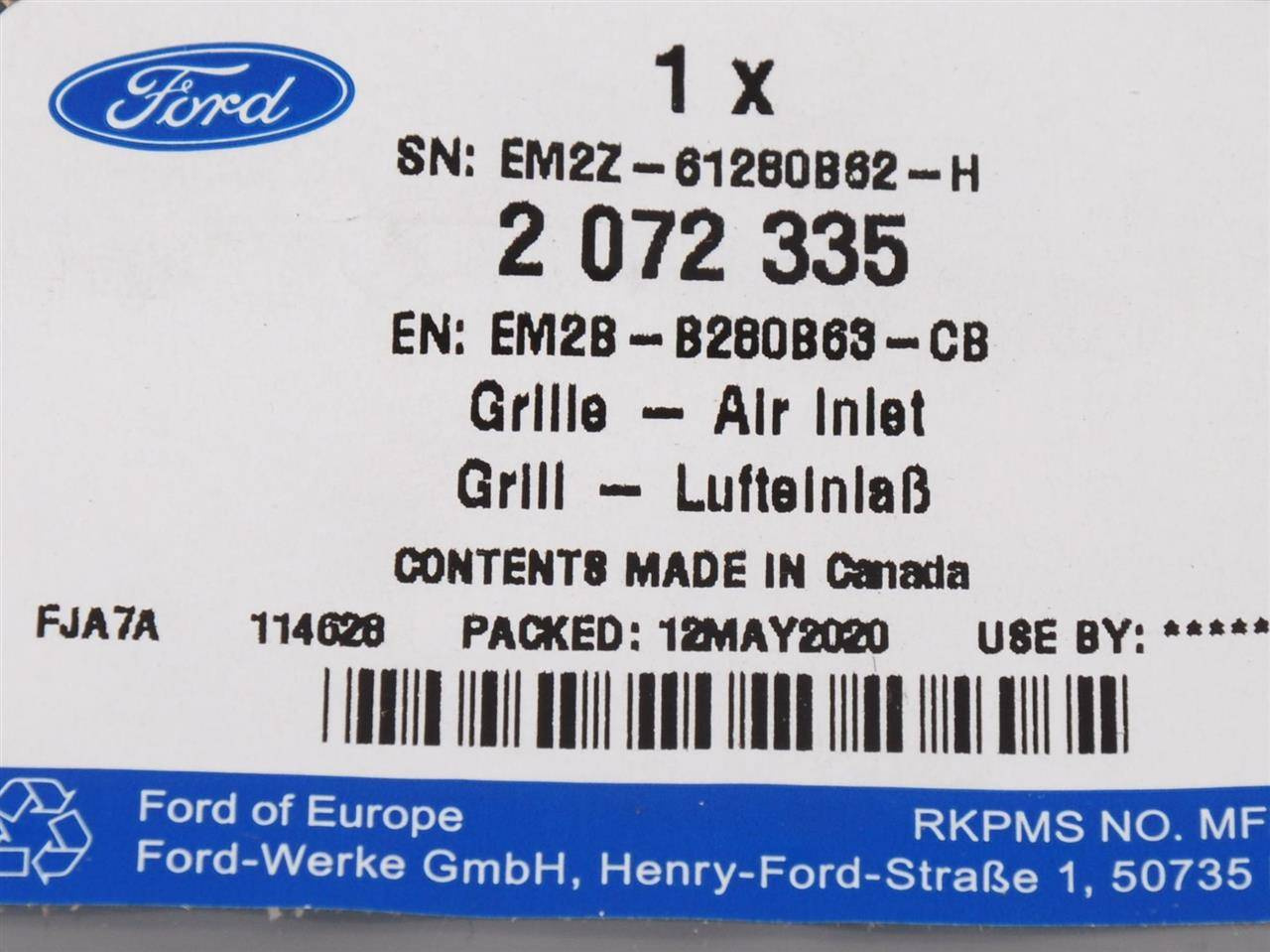 KRATKA WENTYLACYJNA TYLNA LEWA EDGE 2015- / 2018- _ 2072335 _ EM2B-B280B63-CB _ EM2Z-61280B62-H _ GTU_07