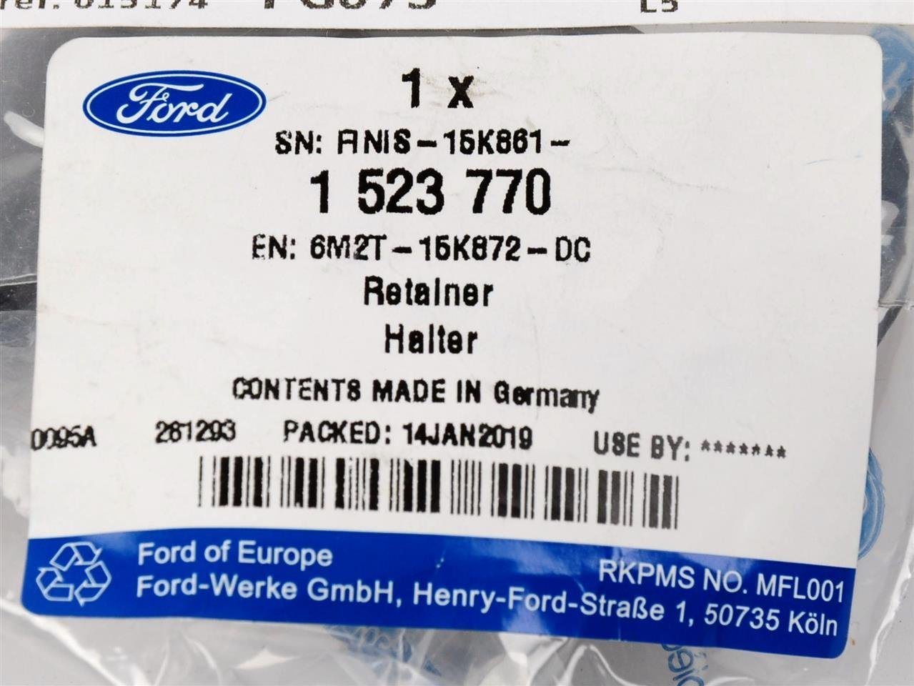 UCHWYT CZUJNIKA PARKOWANIA PRAWY WEW. GALAXY 06-10 _ 1523770 _ 6M2T-15K872-DC