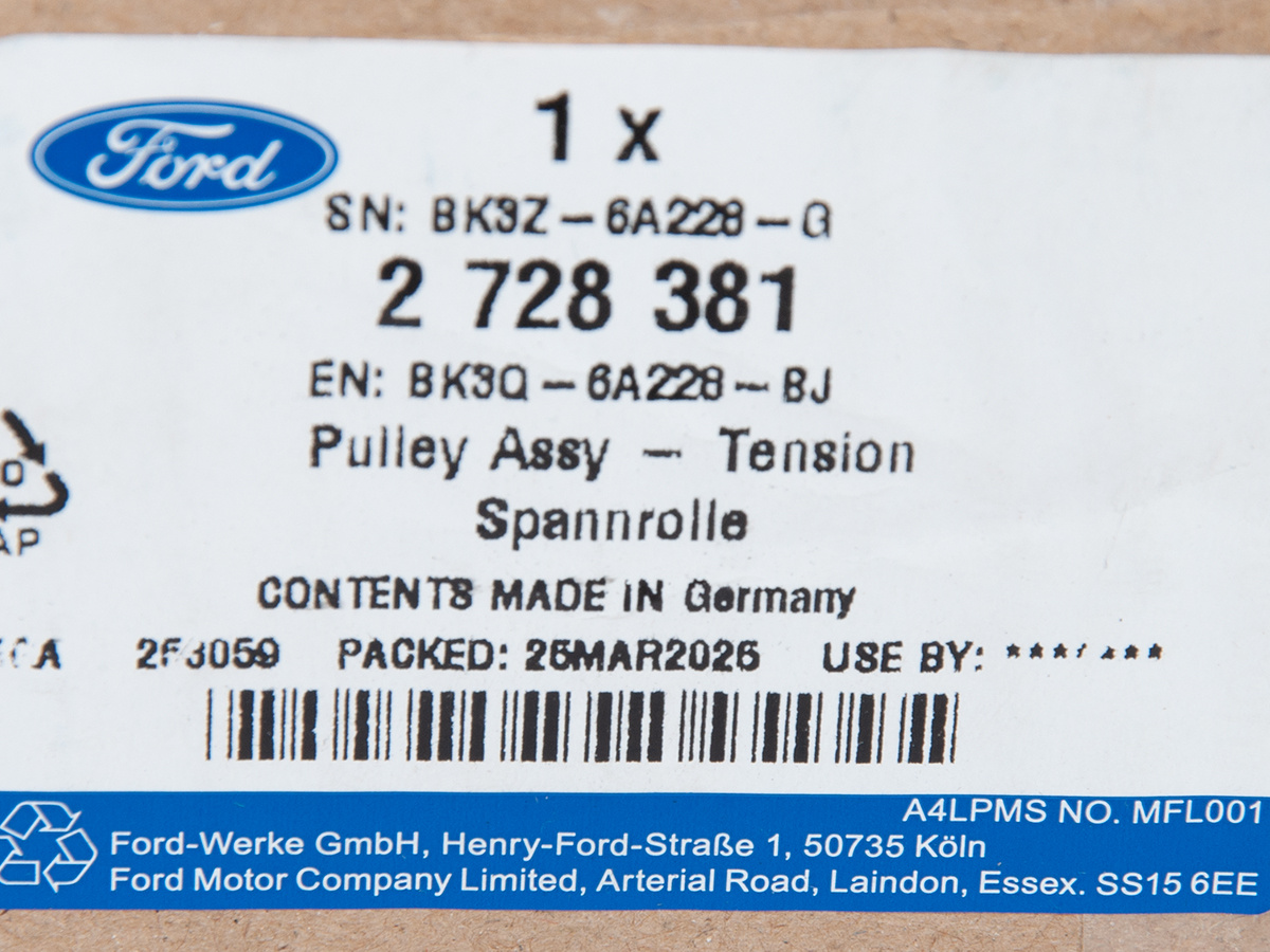 NAPINACZ PASKA KLINOWEGO TRANSIT 11- 14- 2.2 TDCI _ 2728381 _ BK3Q-6A228-BH