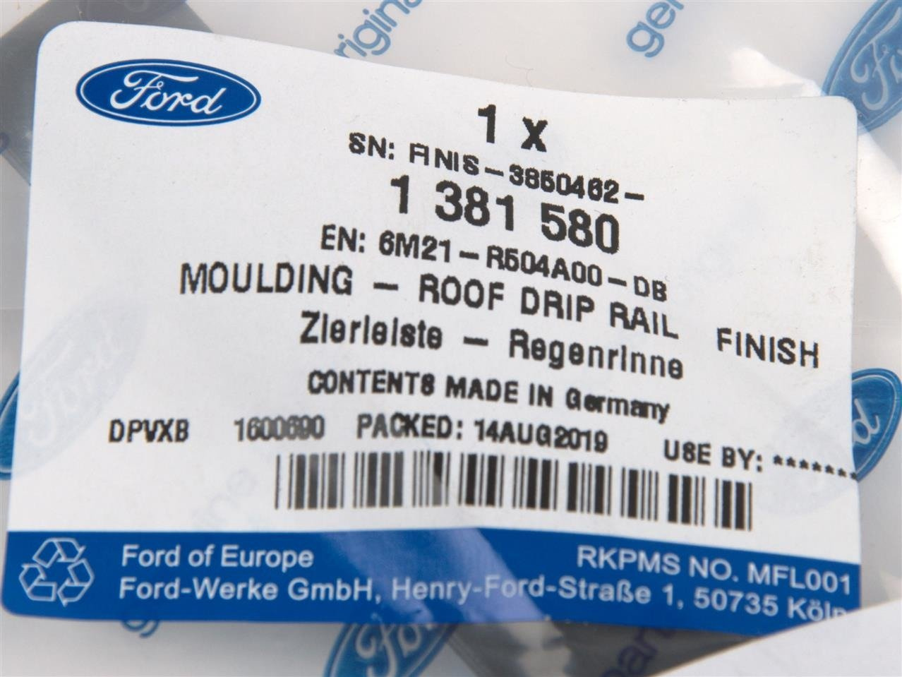 LISTWA DACHU LEWY TYŁ _ 1381580 _ 6M21-R504A00-DB