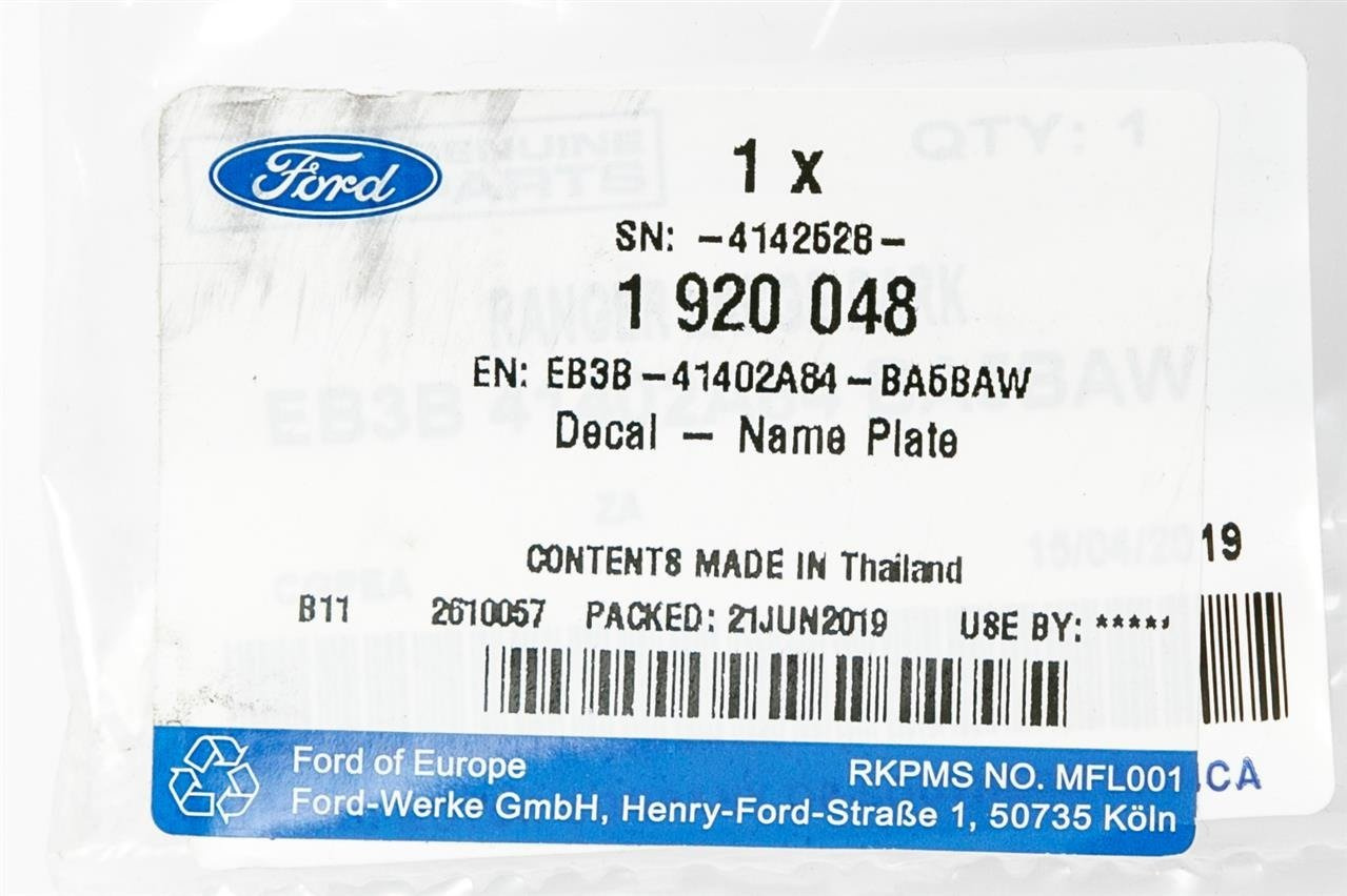 EMBLEMAT RANGER KLAPY TYŁ RANGER 2015-2019 _ 1920048 _ EB3B-41402A84-BA5BAW