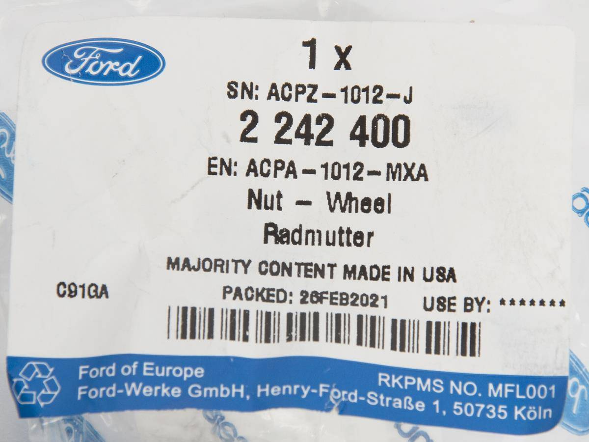 NAKRĘTKA KOŁA M14X1.5 TRANSIT TOURNEO CUSTOM 18- _ 2242400 _ ACPA-1012-MXA