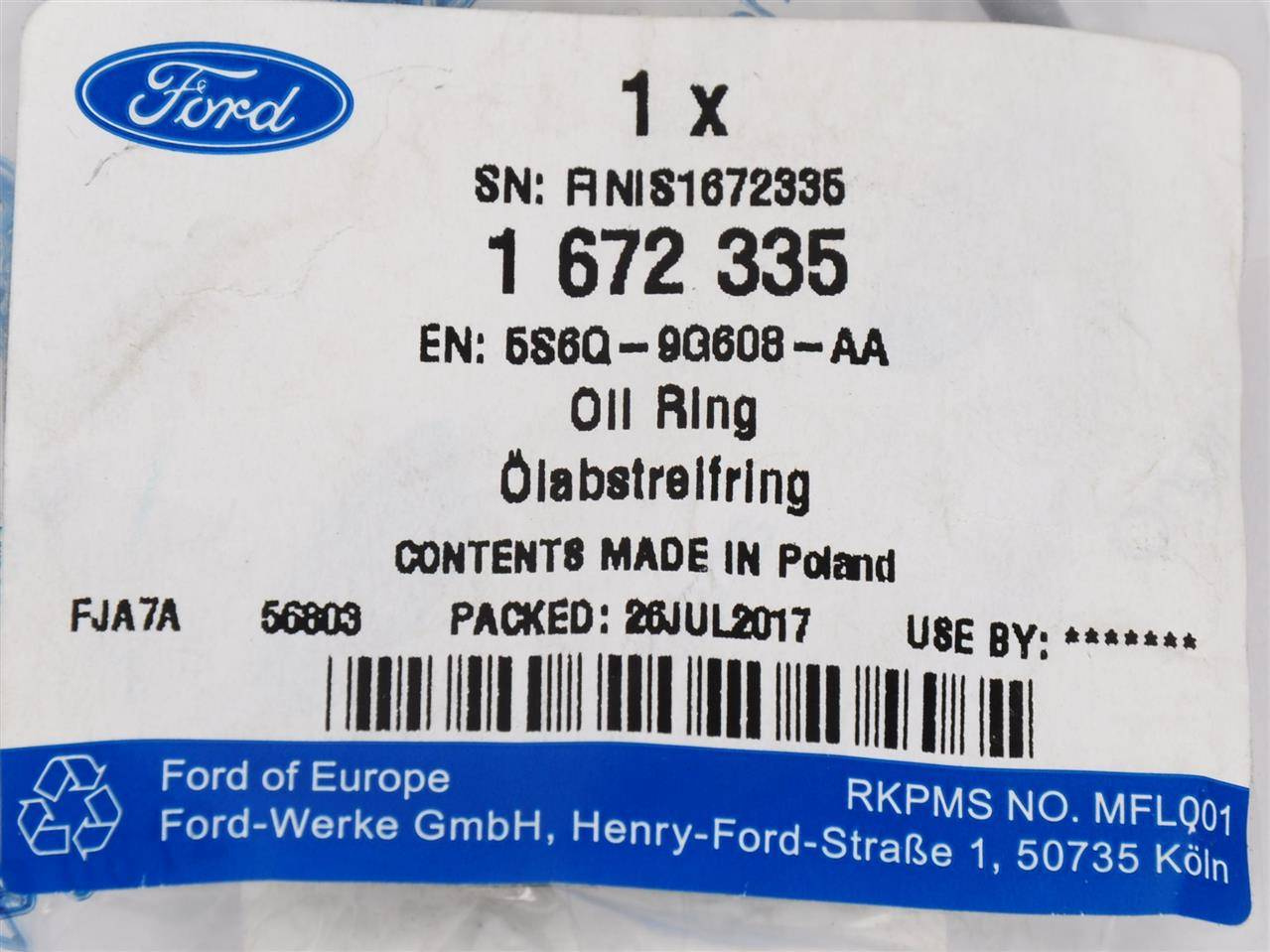 USZCZELKA PRZEPUSTNICY 1.6 DI DIESEL FOCUS C-MAX _ 1672335 _ 5S6Q-9G608-AA