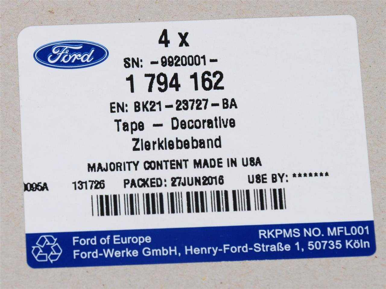 FOLIA OCHRONNA LEWA TRANSIT/TOURNEO CUSTOM 2012- _ 2203350 _ BK21-23727-BA