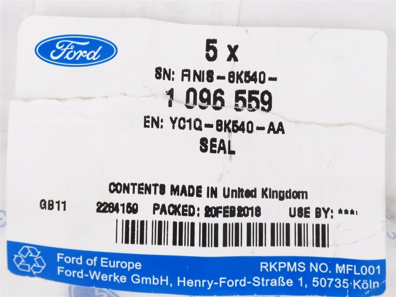 USZCZELKA POMPY WODY FORD TRANSIT 2.4 3.2 DURATORQ _ 1096559 _ YC1Q-8K540-AA