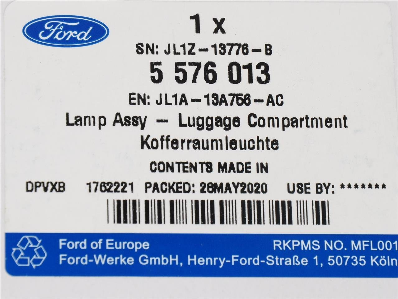 LAMPKA WNETRZA R/L KUGA 2020- EXPLORER 2019- _ 2502639 _ JL1A-13A756-AC _ JL1Z-13776-B
