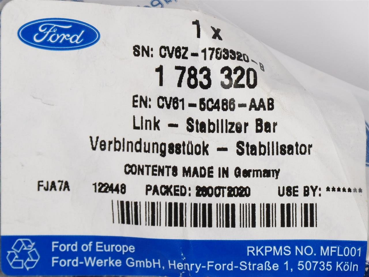 ŁĄCZNIK STABILIZATORA TYŁ KUGA 08-12 _ 1783320 _ CV61-5C486-AAB _ GTU_07