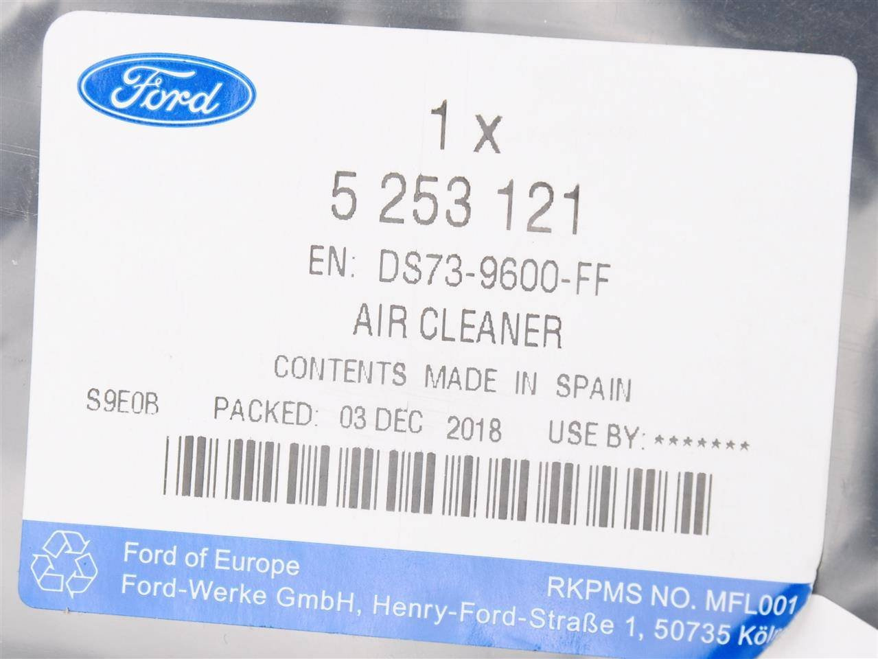 OBUDOWA FILTRA POWIETRZA 1.5 EB 2.0 EB _ 5253121 _ DS73-9600-FF _ DS7Z-9600-C