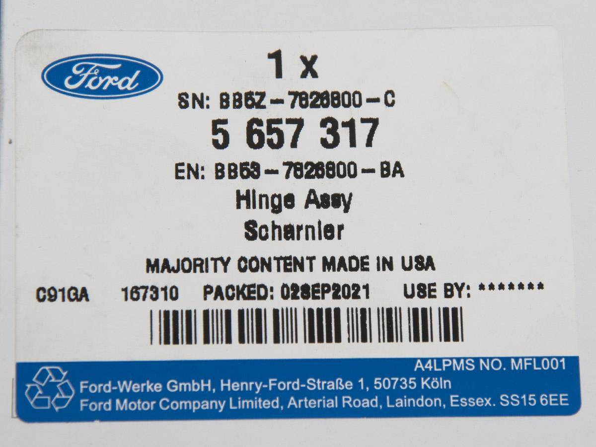 ZAWIAS GÓRNY PRAWY DRZWI TYŁ EXPLORER 20- _ 5657317 _ BB53-7826800-BA _ BB5Z-7826800-C