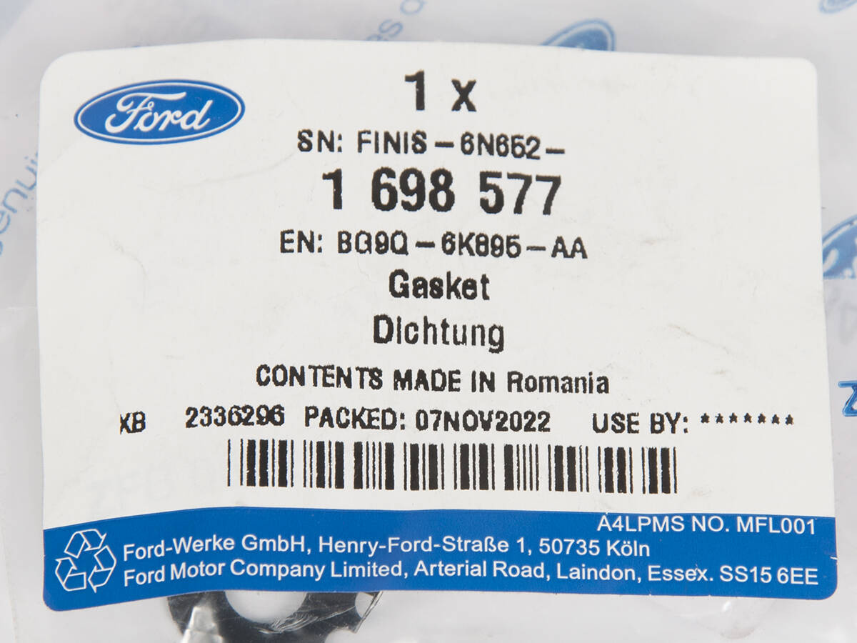 USZCZELKA PRZEWODU POWROTU OLEJU MONDEO 2,2 TDCI _ 1698577 _ BG9Q-6K895-AA