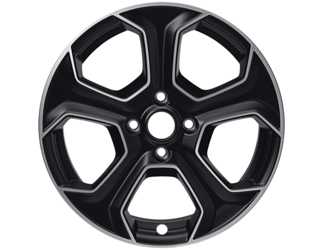 FELGA ALUMINIOWA FIESTA 16- WZÓR 7 X 17" 5-RAMCZARNY MATOWY _ 2025167 _ C1BC-1007-UA _ GTU_07