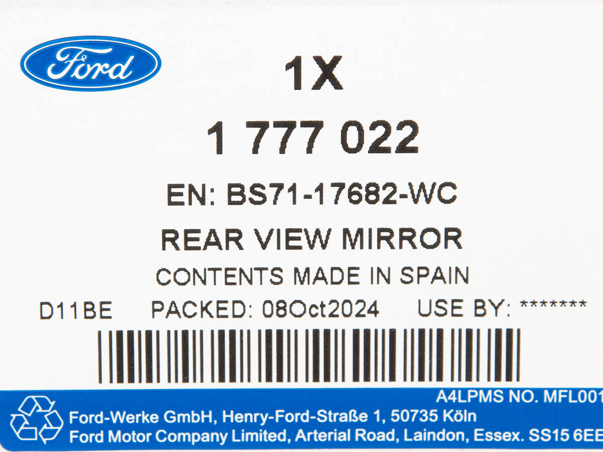 LUSTERKO PRAWE MONDEO MK4 10-14 FORD OE _ 1777022 _ BS71-17682-WC