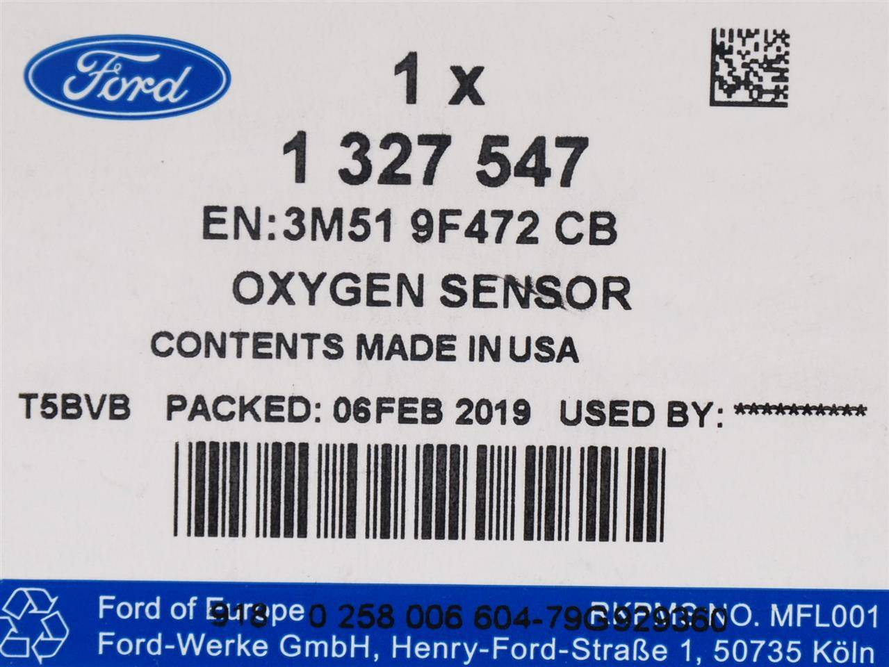 SONDA LAMBDA FOCUS 11- 14- C-MAX 10- 15- _ 1327547 _ 3M51-9F472-CB