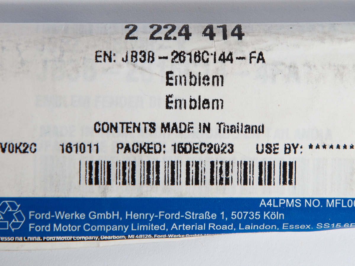 EMBLEMAT BI-TURBO R/L BŁOTNIKA PRZÓD RANGER 19-20