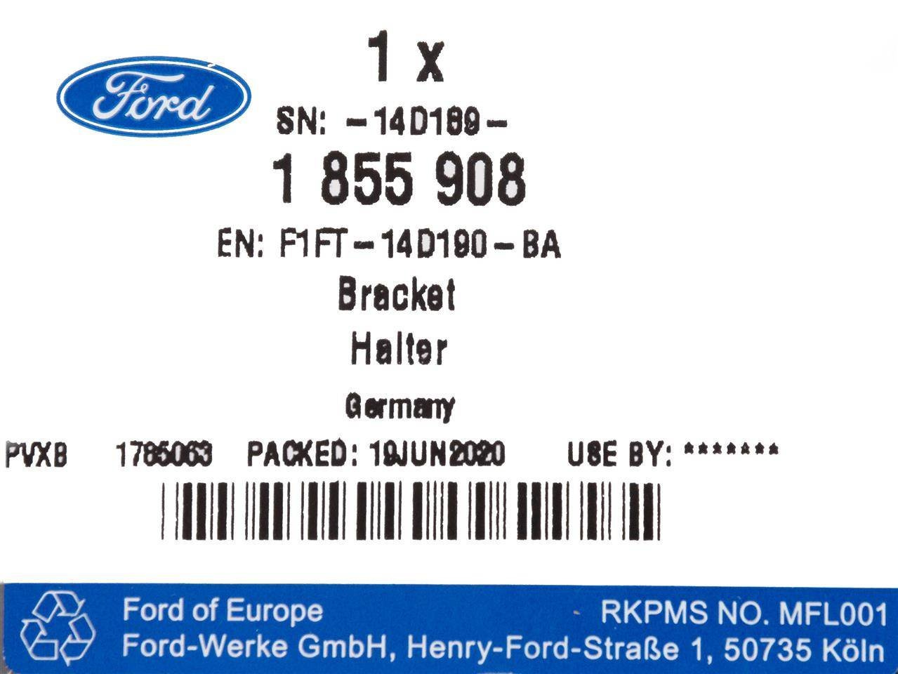 WSPORNIK LEWY CZUJNIKA MARTWEGO POLA FOCUS 14-20 _ 1855908 _ F1FT-14D190-BA _ F1FZ-14D189-D