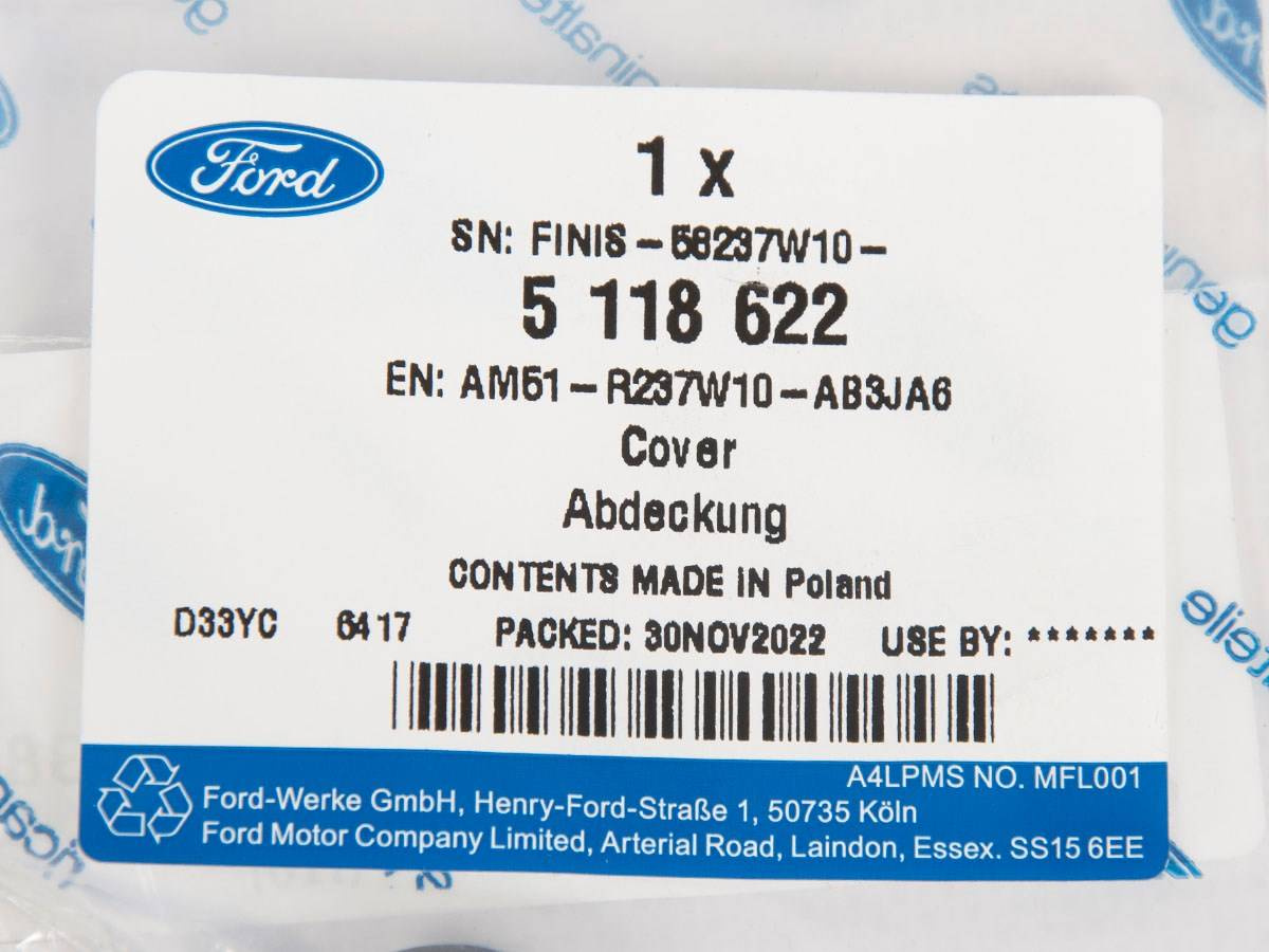 ZAŚLEPKA KLAMKI WEWNETRZNEJ DRZWI TYLNYCH PRAWYCH / LEWYCH FOCUS 11- _ 5118622 _ AM51-R237W10-AB3JA6 _ CV6Z-58237W10-AA