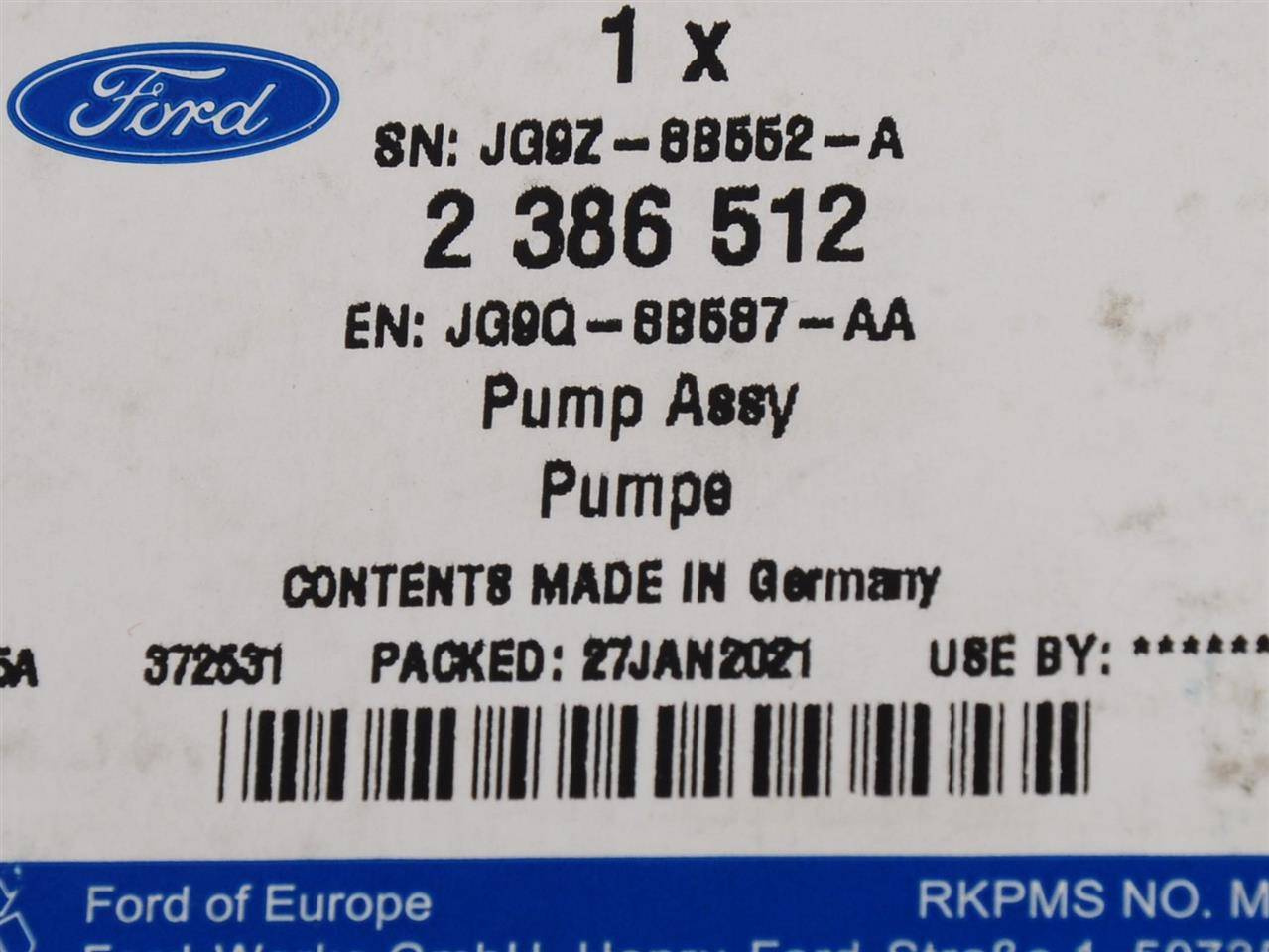 OBIEGOWA POMPA WODY EDGE 18- / 2.0 ECOBLUE _ 2386512 _ JG9Q-8B587