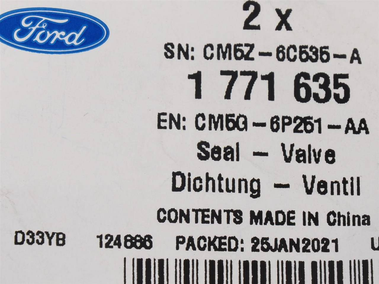 ORING ZAWORU ZMIENNYCH FAZ ROZRZĄDU 1.0 EB _ 1771635 _ CM5G-6P251-AA _ CM5Z-6C535-A