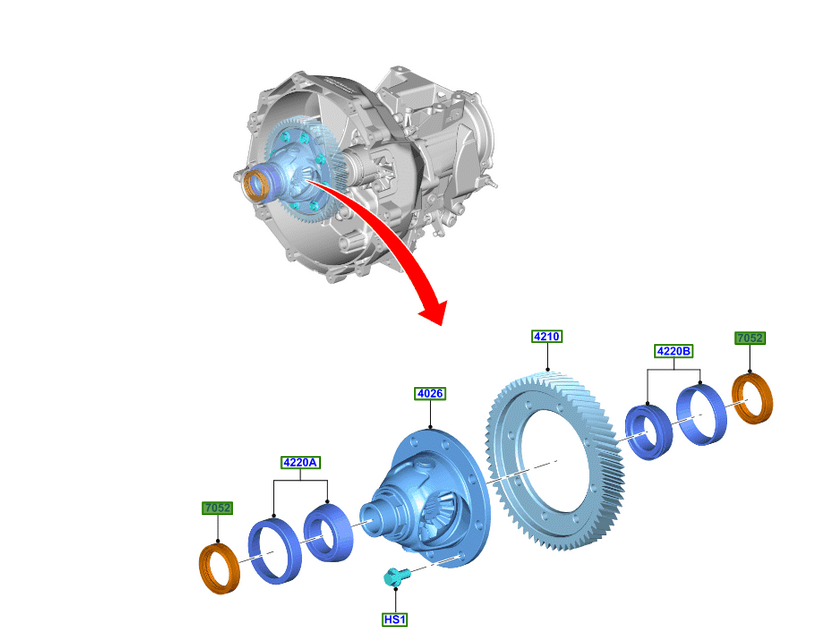 USZCZELNIACZ SKRZYNI BIEGÓW ECOSPORT FIESTA FOCUS _ 1805715 _ XS6R-3K169-CA _ XS6Z-1177-A