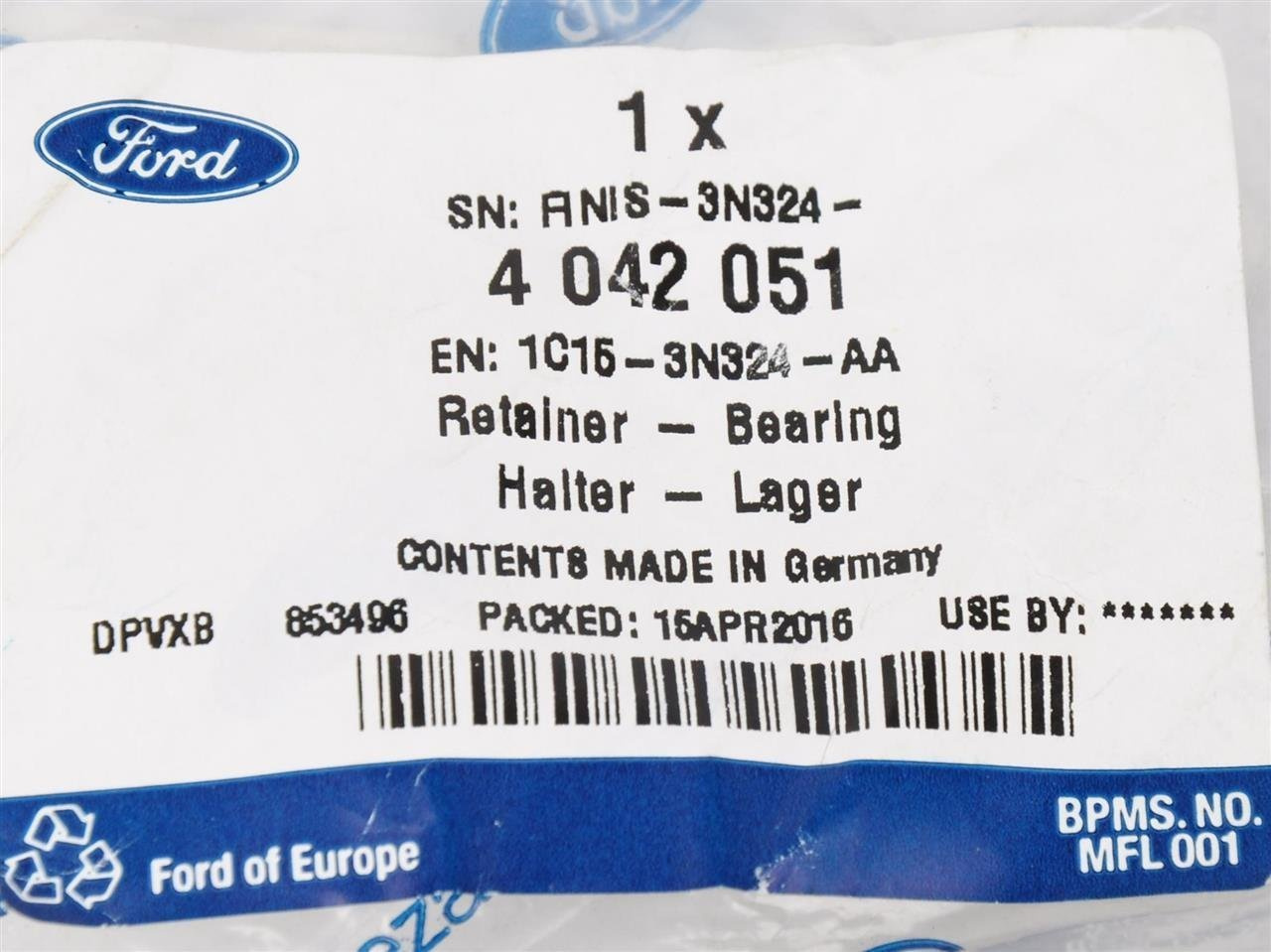 OBEJMA PODPORY PÓŁOSI TRANSIT 00-06 06-14 _ 4042051 _ 1C15-3N324-AA