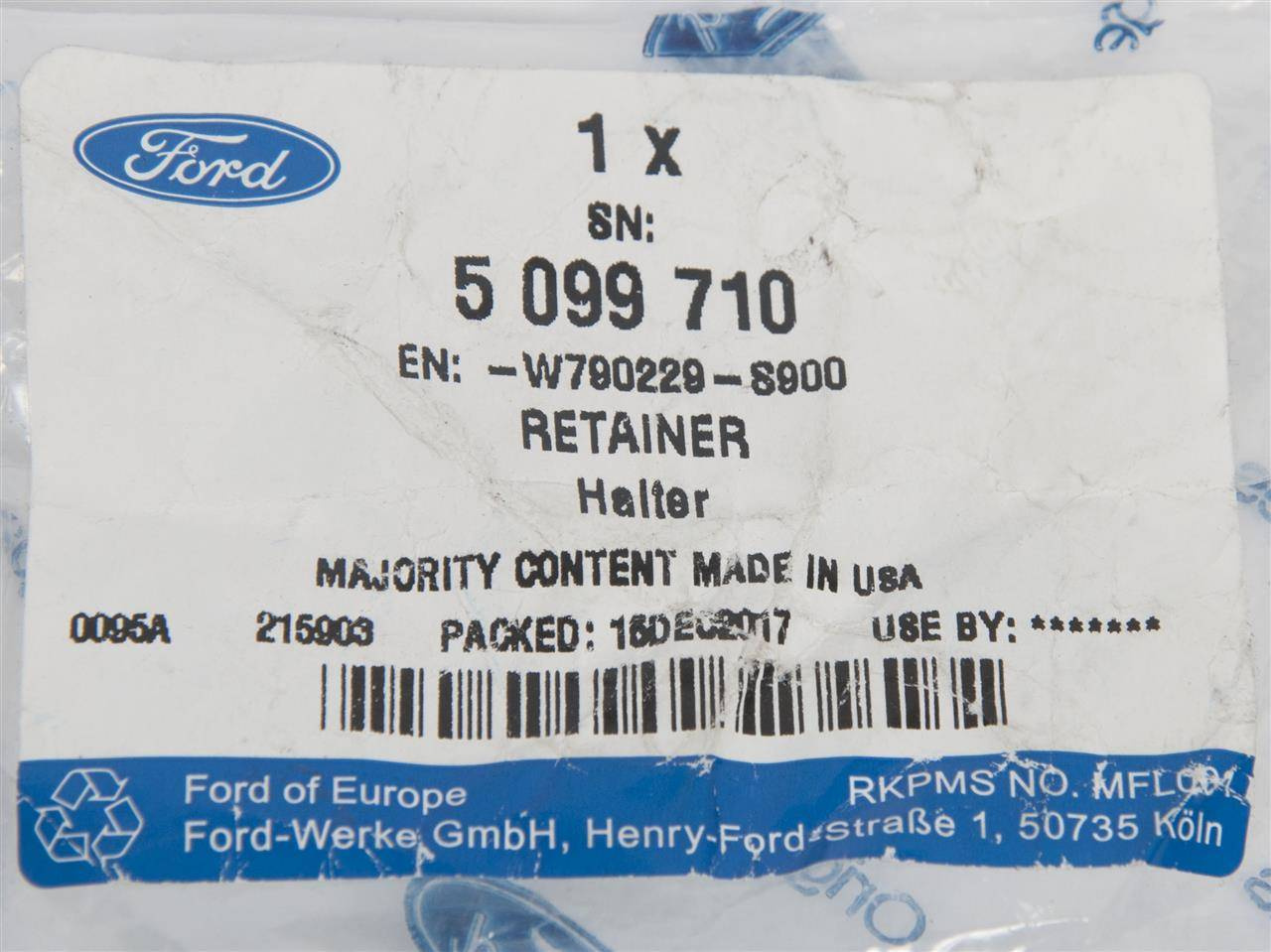 KOŁEK M9 ELEMENTÓW TYLNEGO ZDERZAKA MONDEO MUSTANG _ 5099710 _ W790229-S900 _ W790229-S900