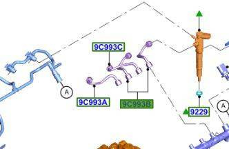 RURKA ZASILANIE PALIWA 2.0 DIESEL PANTHER TRANSIT _ 2215508 _ HG9Q-9C993-BA _ HG9Z-9324-B