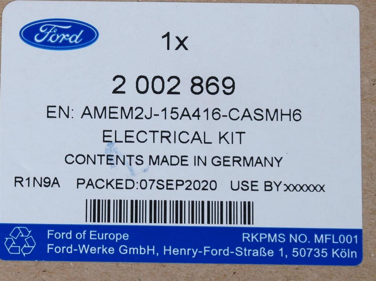 WIĄZKA HAKA HOLOWNICZEGO S-MAX 15- _ 2002869 _ AMEM2J-15A416-CASMH6