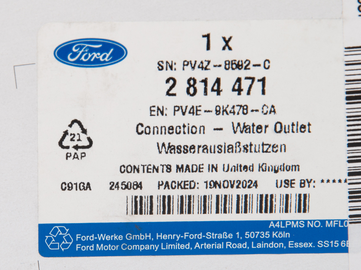 TERMOSTAT FORD KUGA 24- / ESCAPE 23- 1.5 DRAGON _ 2814471 _ PV4E-9K478-CA