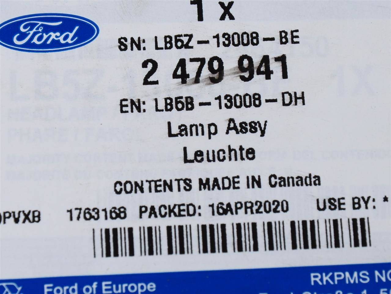 REFLEKTOR PRAWY EXPLORER 20- / USA 20- FORD OE _ 2605947 _ MB5B-13008-DB