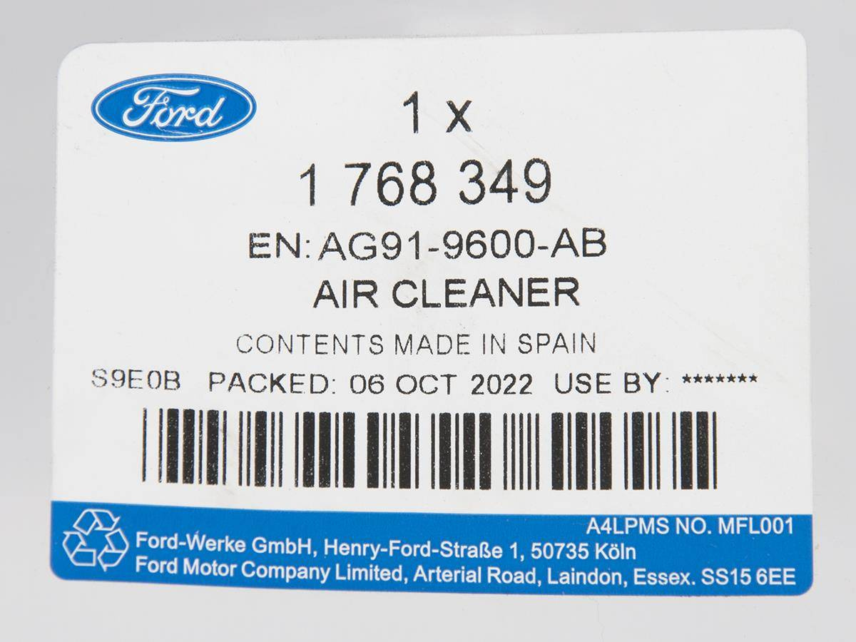 OBUDOWA FILTRA POWIETRZA MONDEO 10-14 S-MAX 10-15 _ 1768349 _ AG91-9600-AB