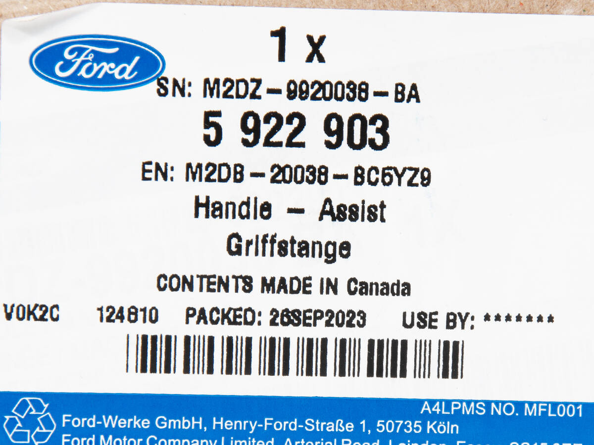 UCHWYT PRAWY MASKI BRONCO 21- FORD OE _ 5922903 _ M2DB-20038-BC5YZ9