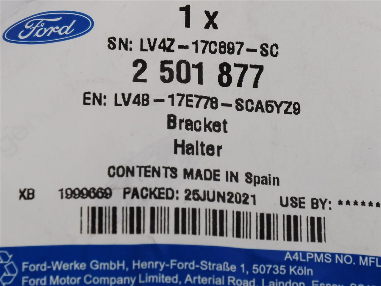 MOCOWANIE WZMOCNIENIA LEWE KUGA ESCAPE USA 20- _ 2501877 _ LV4B-17E778-SCA5YZ9